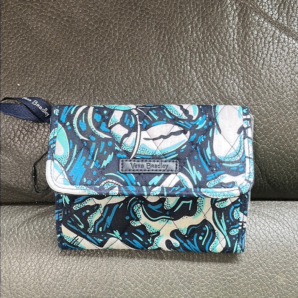 Vera Bradley Blue and Black Wallet
